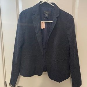 NWT Ann Taylor factory Navy with white dots blazer. Size 8P
